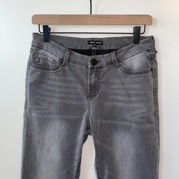 Dear John Cigarette Medium Gray Legging Jeans Stretchy Comfy Neutral Pockets 28 - Picture 3 of 8